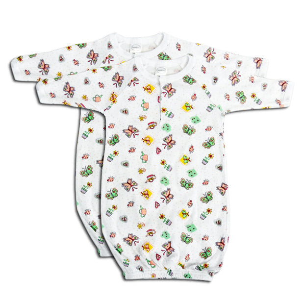 Girls Print Infant Gowns - 2 Pack