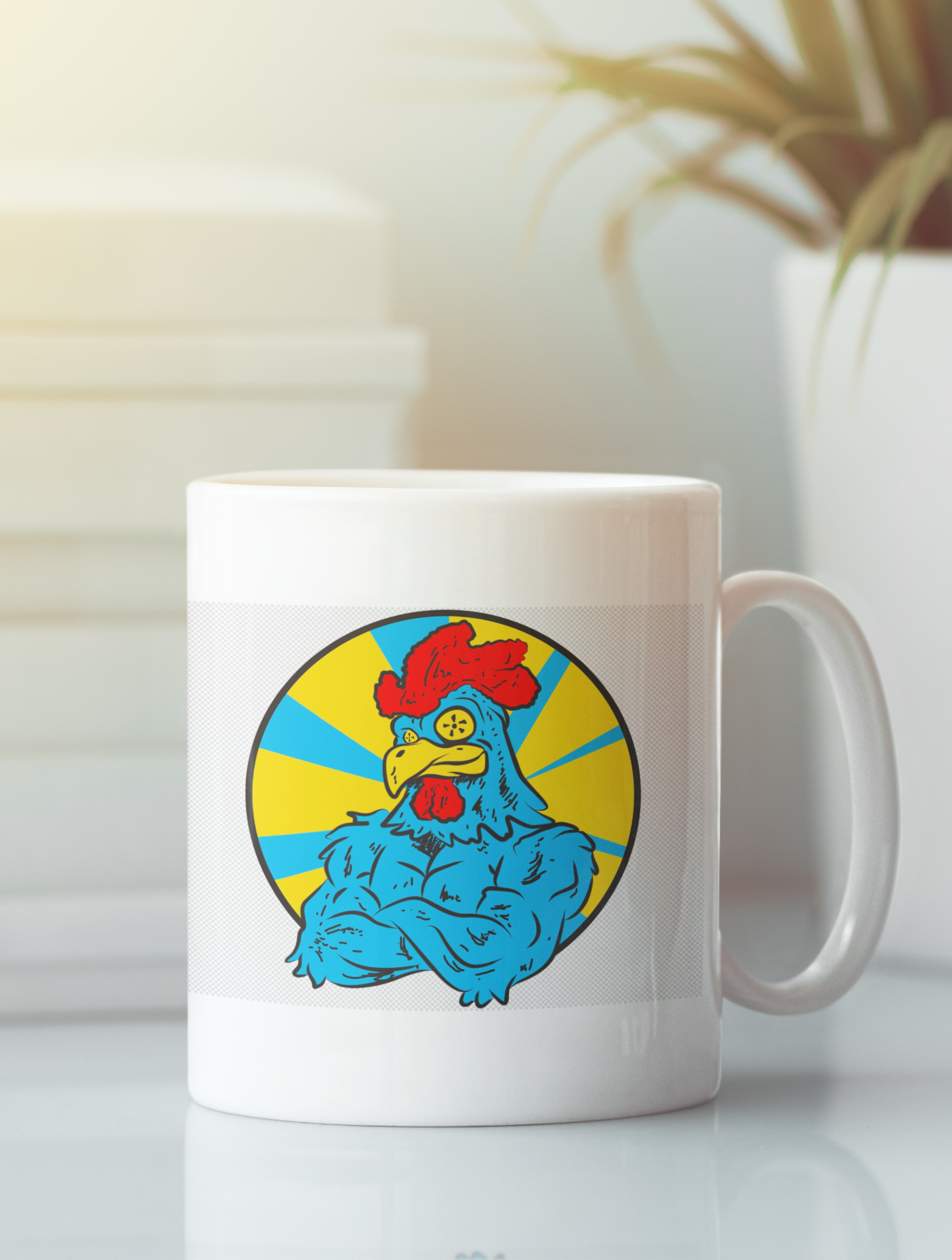 Big Cock Rooster Modern Pop Art Coffee Mug