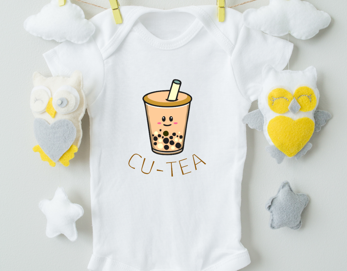 Bubble Tea Boy/Cotton Baby Bodysuit