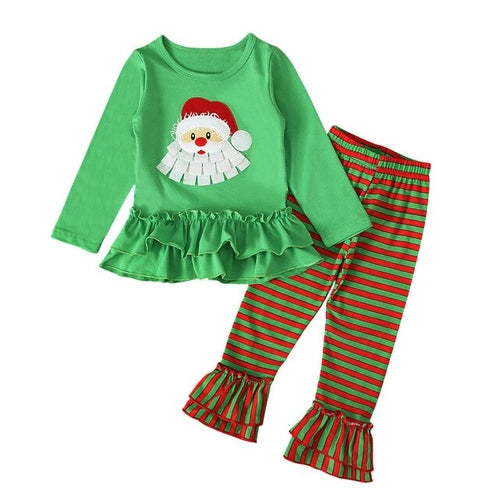 Girls Christmas Outfits Santa Clothing Set Baby