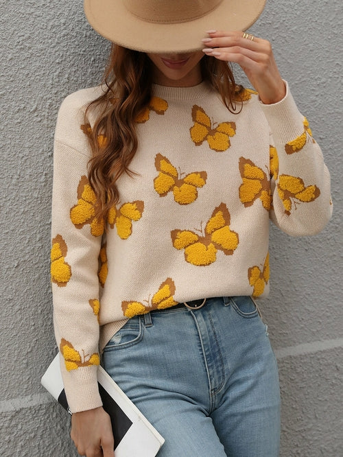 Cartoon Butterflies Knitted Sweaters and Pullovers