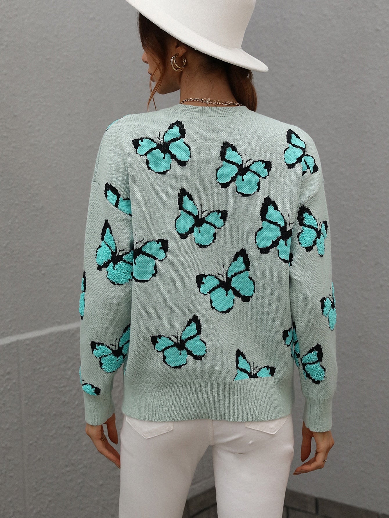 Cartoon Butterflies Knitted Sweaters and Pullovers