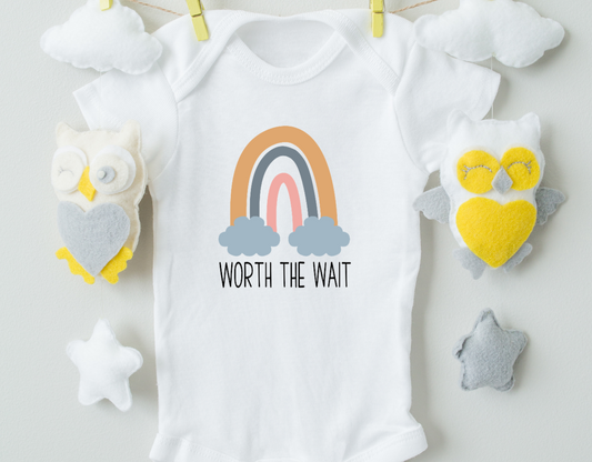 Worth The Wait Cotton Baby Bodysuit