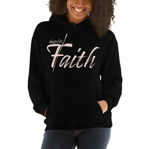 Womens Hoodie - Pullover Sweatshirt - Pink Graphic / Inspire Faith