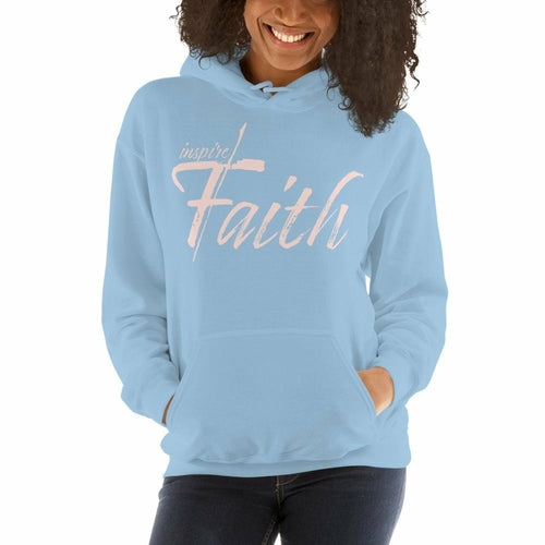 Womens Hoodie - Pullover Sweatshirt - Pink Graphic / Inspire Faith