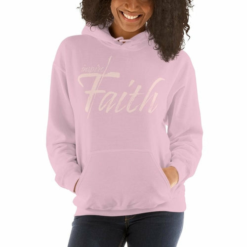 Womens Hoodie - Pullover Sweatshirt - Pink Graphic / Inspire Faith